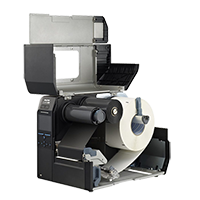 An open barcode printer ready for repair